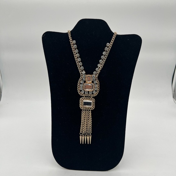 Elegant Gold & Black Statement Necklace – Pre-Owned - Picture 3 of 11